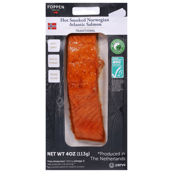 Foppen Atlantic Salmon, Hot Smoked Norwegian, Traditional | Hy-Vee