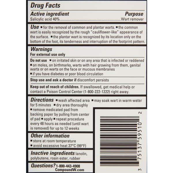 Compound W Wart Remover One Step Pads | Hy-Vee Aisles Online