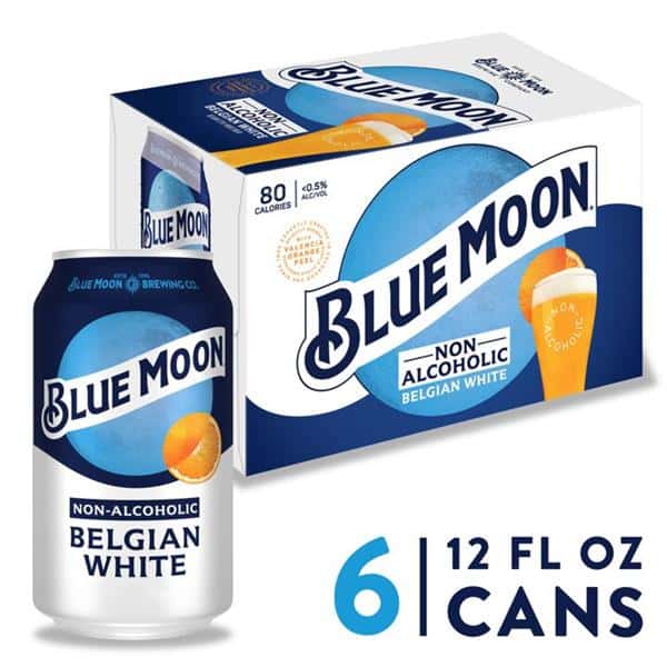 『NEIGHBOR BOOZE MOKEY BLUE』 Blue Moon Non Alcoholic Belgian Style Wheat Beer 6Pk | Hy