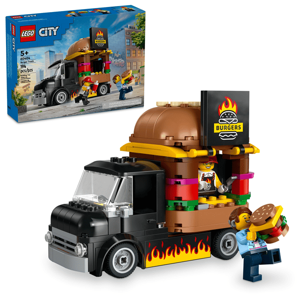 LEGO City Burger Truck Toy Building Set, 60404, 194 Pieces, 5+