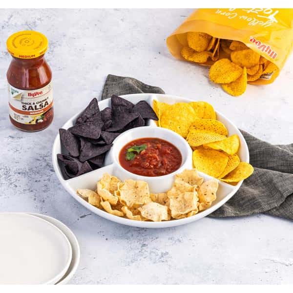 BIA Section White Porcelain Chip and Dip Platter Hy-Vee Aisles