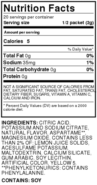 Hy-Vee SimplyLight Low Calorie Lemonade Drink Mix To Go 10Ct