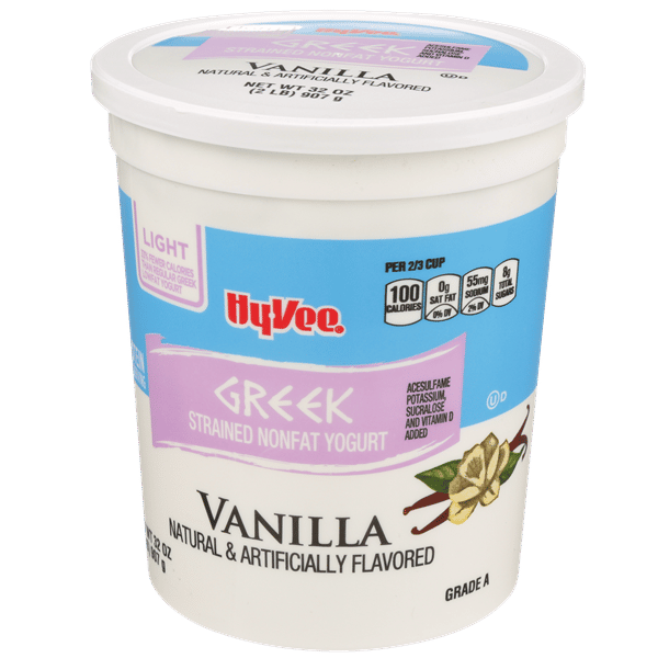 Hy-Vee Light Vanilla Greek Nonfat Yogurt | Hy-Vee Aisles Online Grocery ...
