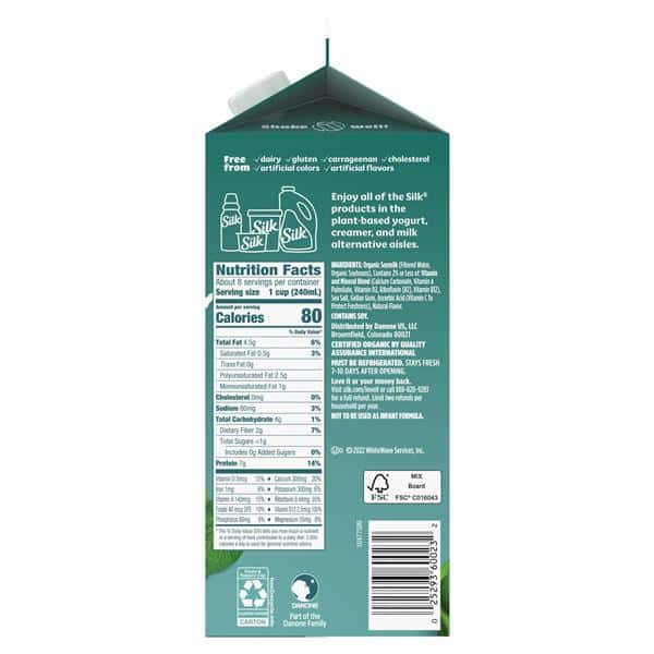 Silk Unsweetened Organic Soy Milk | Hy-Vee Aisles Online