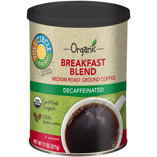 Full Circle Organic Breakfast Blend Ground Decaf Coffee | Hy-Vee Aisles ...