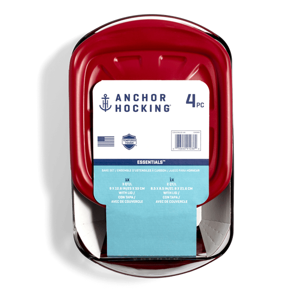 Anchor Hocking Glass Bakeware, Set of Baking Dishes with Lids