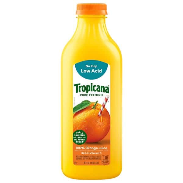 Tropicana Pure Premium Low Acid No Pulp Orange Fruit Juice Hy