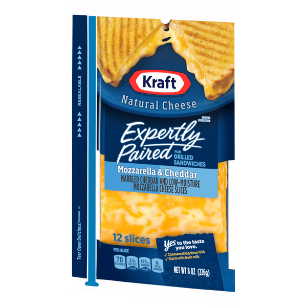 Kraft Mozzarella & Cheddar Natural Cheese Slices 12 Slices