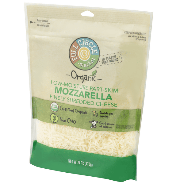cheeseオーダーページ Full Circle Market Organic Mozzarella Finely Shredded Cheese