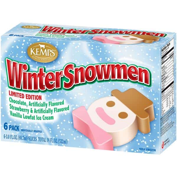 Kemps Winter Snowmen Chocolate, Strawberry,Vanilla Lowfat