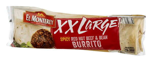 洋書 Hot Brritos El Monterey Burrito Beef & Bean Spicy Red Hot XX Large - 9.5