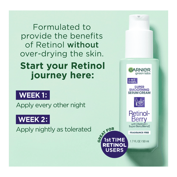 Garnier Greenlabs Retinol-Berry Super Smoothing Serum Cream | Hy-Vee ...