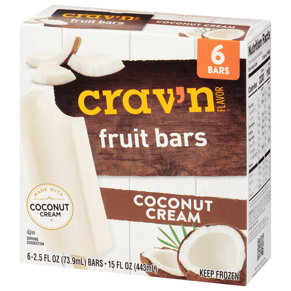 craybaby coconut-creen 2種 Crav'n Flavor Fruit Bars, Coconut Cream 6-2.5 fl oz | Hy-Vee