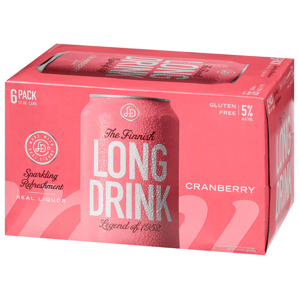 Long Drink Cranberry Gin Cocktail, 6Pk | Hy-Vee Aisles