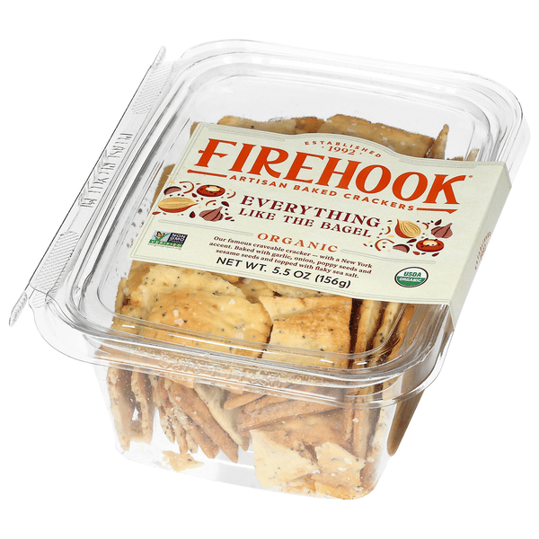 Firehook Crackers Firehook Organic Mediterranean Baked Crackers, Everything Like the ...