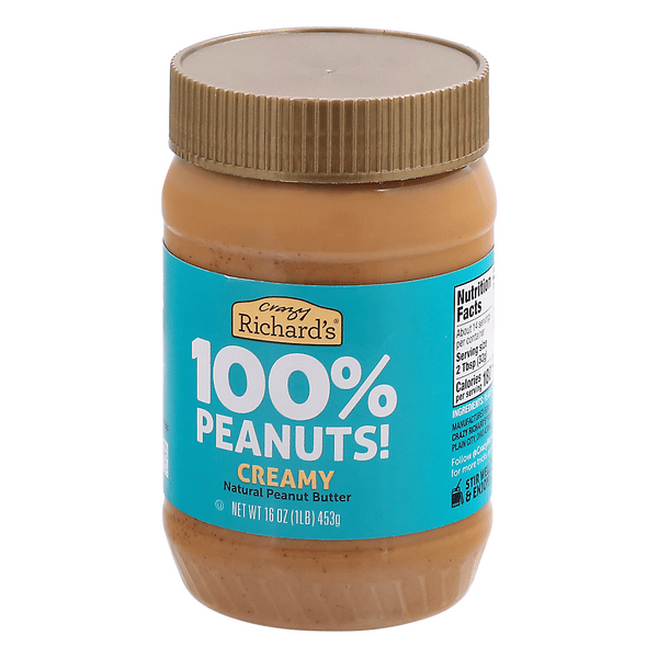 Crazy Richard's Creamy Natural Peanut Butter 16 oz | Hy-Vee Aisles ...