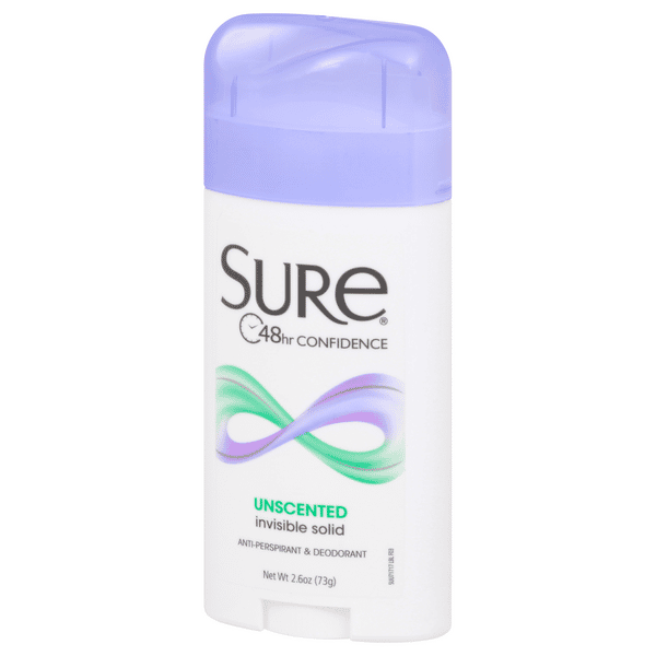 Sure Invisible Solid Unscented Anti-Perspirant & Deodorant | Hy-Vee ...