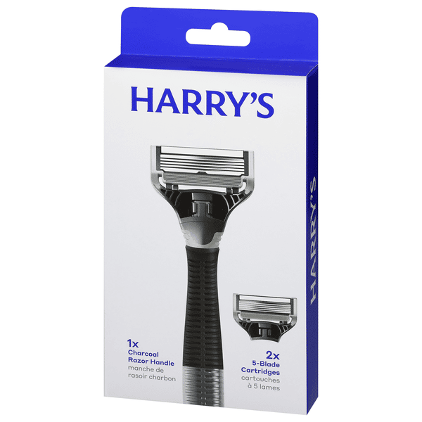 Harry's Razor Handle + 5-Blade Cartridges, Charcoal | Hy-Vee Aisles ...