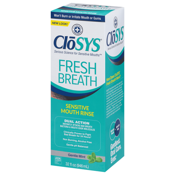 Closys Fresh Breath Sensitive Mouth Rinse, Gentle Mint | Hy-Vee Aisles ...