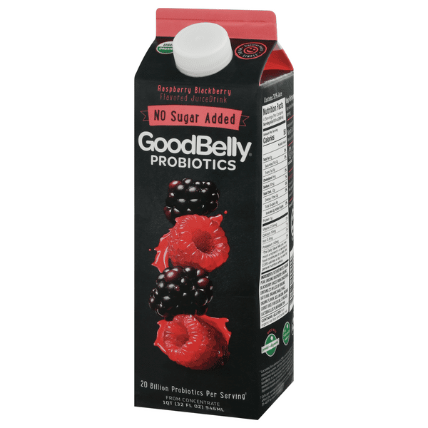 Good Belly Raspberry Blackberry GoodBelly Probiotics, Raspberry Blackberry, No Sugar Added | Hy-Vee ...