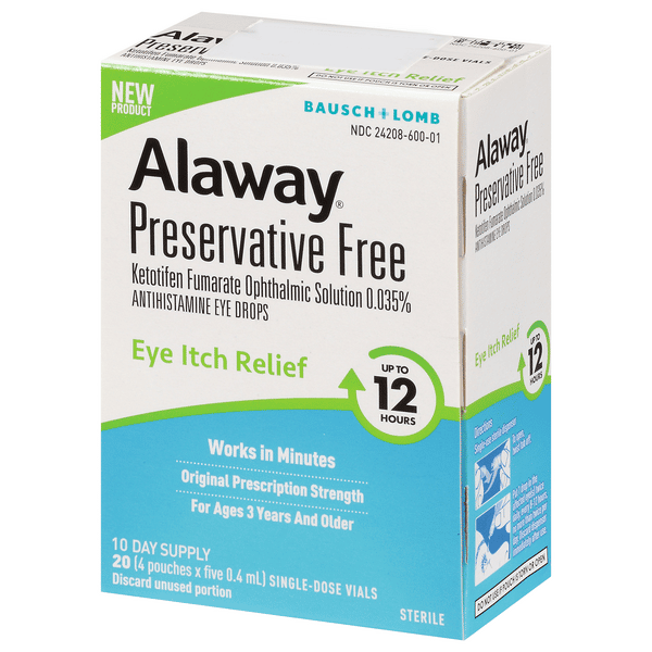 Alaway Preservative Free Original Prescription Strength Eye Itch Relief ...