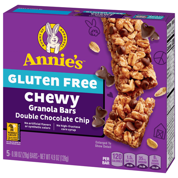 Annie's Gluten Free Double Chocolate Chip Chewy Granola Bars 5-0.98 oz ...