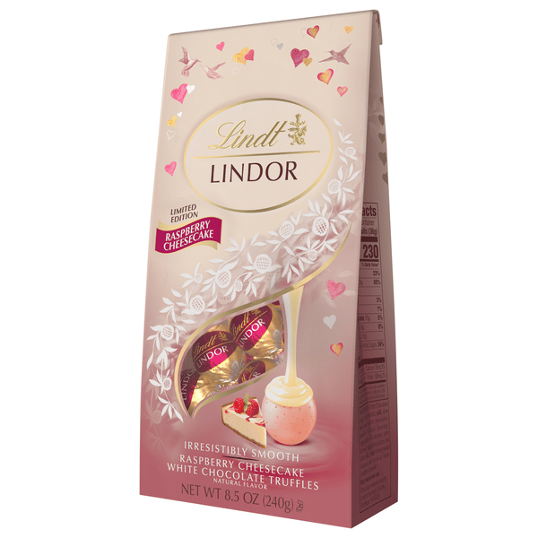 Lindt Lindor White Chocolate Truffles, Raspberry Cheescake | Hy-Vee ...