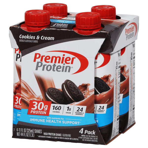 Premier Protein High Protein Shake Cookie & Cream 4Pk | Hy-Vee Aisles ...