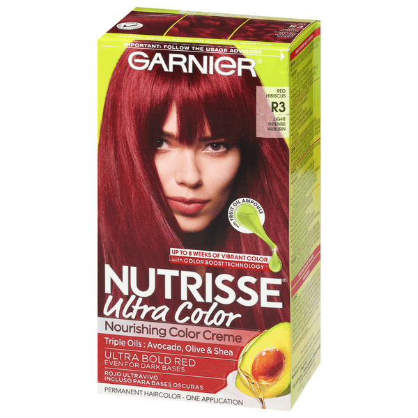 Nutrisse R3 Garnier Nutrisse Ultra Color Nourishing Color Creme, R3 Light Intense ...