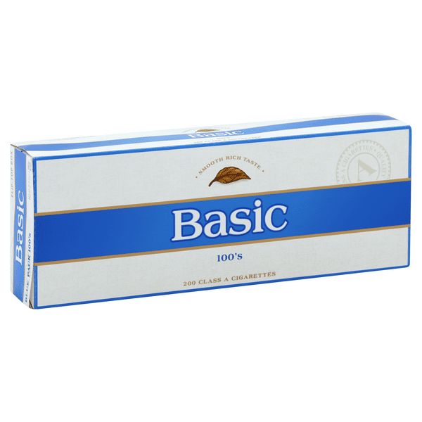 Basic Cigarettes, Blue Pack 100's, Flip-Top Box | Hy-Vee Aisles Online ...