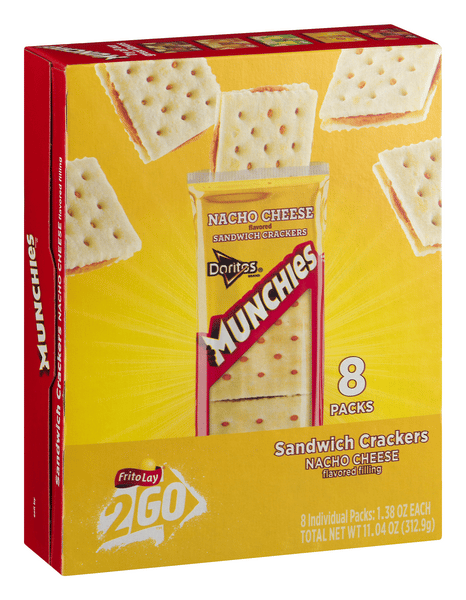 Frito-Lay Munchies Doritos Nacho Cheese Sandwich Crackers, 8