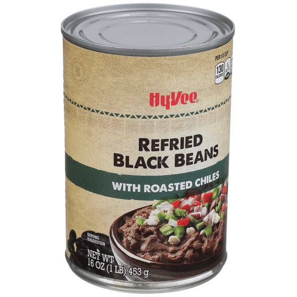 Hy-Vee Refried Black Beans with Roasted Chiles | Hy-Vee
