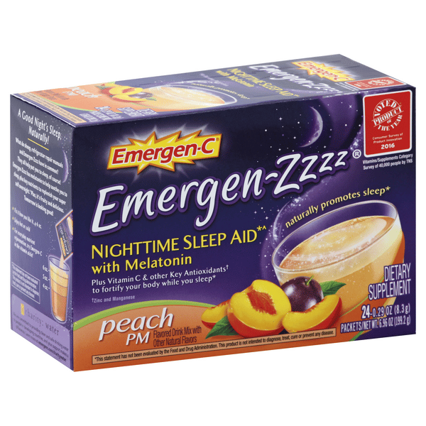 Emergen-C Emergen-Zzzz Peach PM Nighttime Sleep Aid with