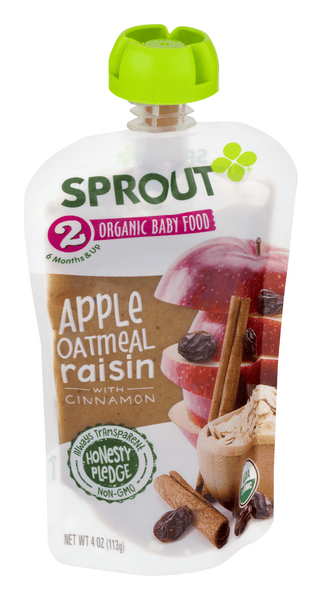 Sprout Organic Stage Baby Food Apple Cinnamon Oatmeal Hy-Vee