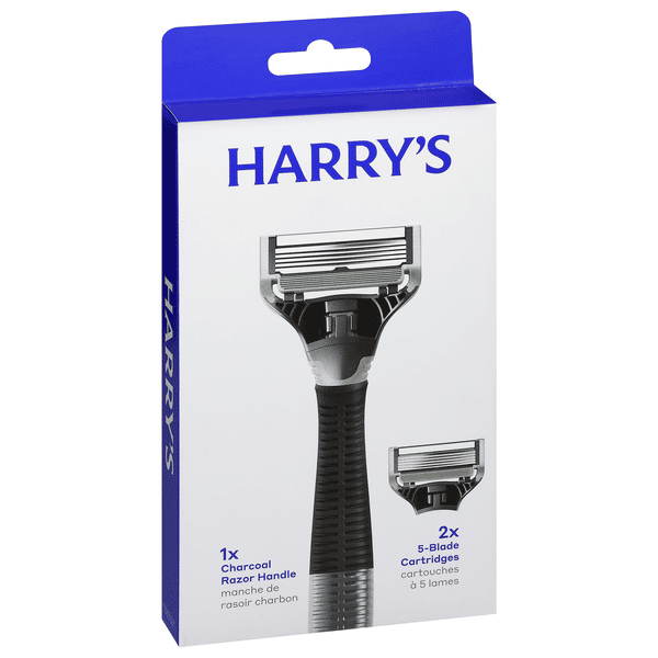 Harry's Razor Handle + 5-Blade Cartridges, Charcoal | Hy-Vee Aisles ...