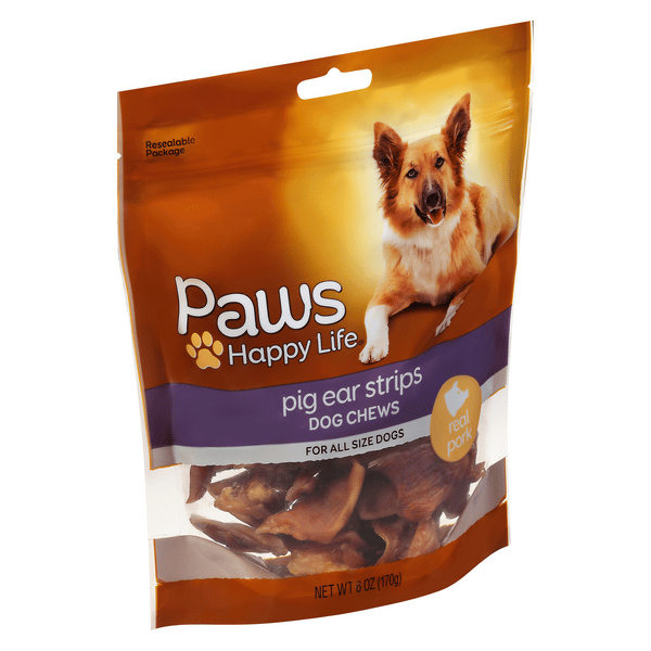Paws Happy Life Dog Chews, Pig Ear Strips | Hy-Vee Aisles