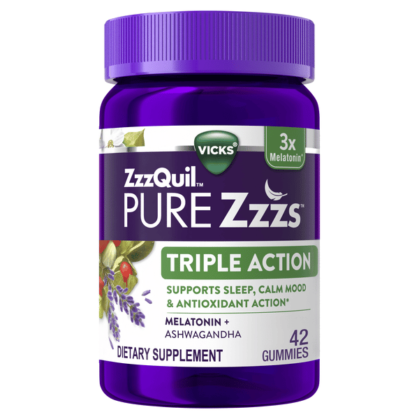 Vicks ZzzQuil PURE Zzzs Triple Action Melatonin +