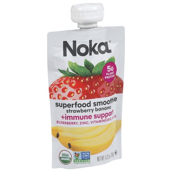 Noka Strawberry Banana Superfood Smoothie 4.22 oz | Hy-Vee Aisles ...