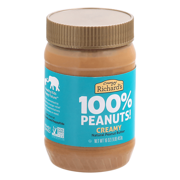 Crazy Richard's Creamy Natural Peanut Butter 16 oz | Hy-Vee Aisles ...