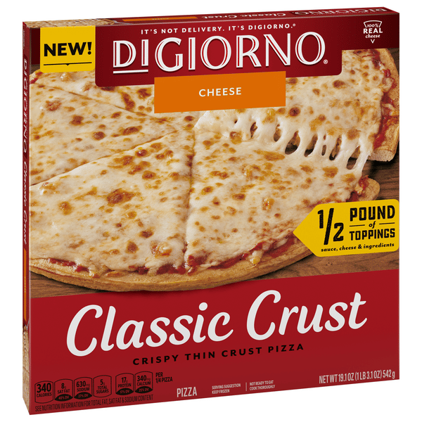 DiGiorno Classic Crust Cheese Pizza on a Crispy Thin Crust