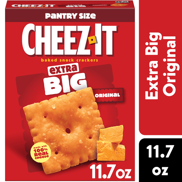 ピーナッツページです✨ Cheez-It Extra BIG Original Baked Snack Crackers | Hy-Vee
