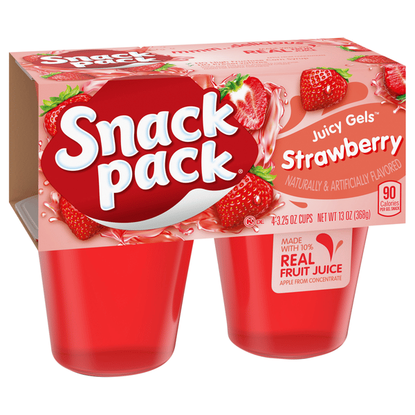 Snack Pack Strawberry Gelatin Juicy Gels | Hy-Vee Aisles