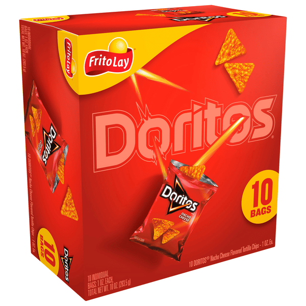 Doritos Tortilla Chips, Nacho Cheese Flavored 10-1 oz | Hy
