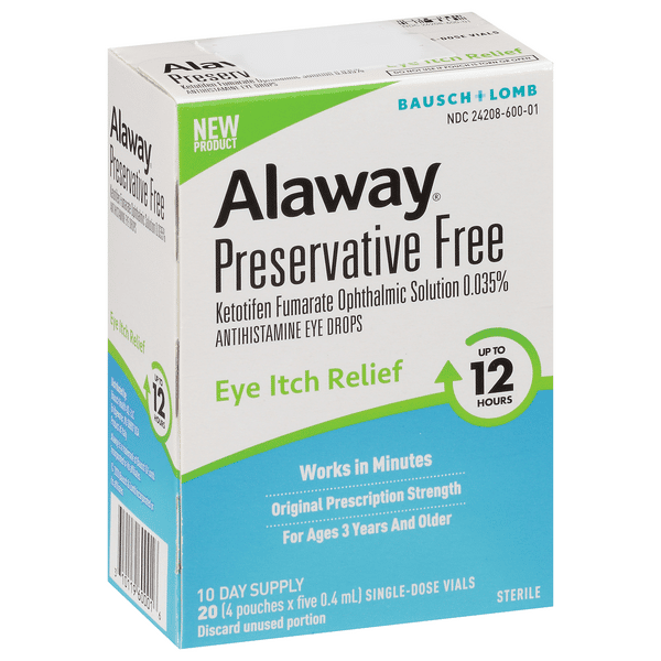 Alaway Preservative Free Original Prescription Strength Eye Itch Relief ...
