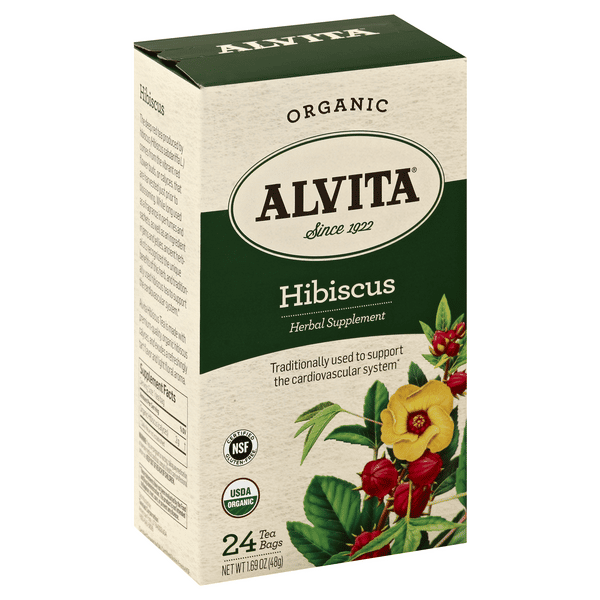Alvita Tea Organic Hibiscus Herbal Tea 24 Count | Hy-Vee Aisles Online ...