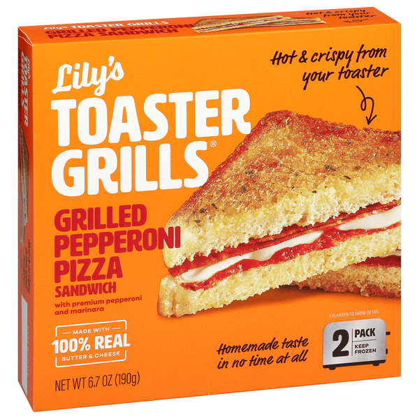 Lily's Toaster Grills Sandwich, With Premium Pepperoni And