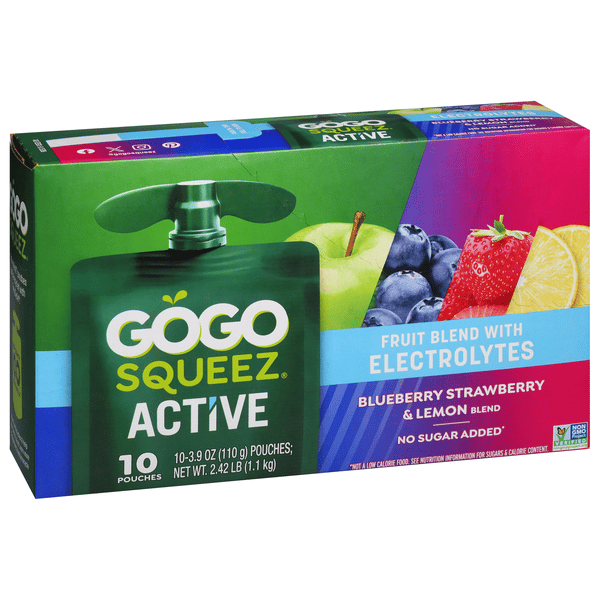 GoGo Squeez Active Blueberry Strawberry & Lemon Blend Fruit