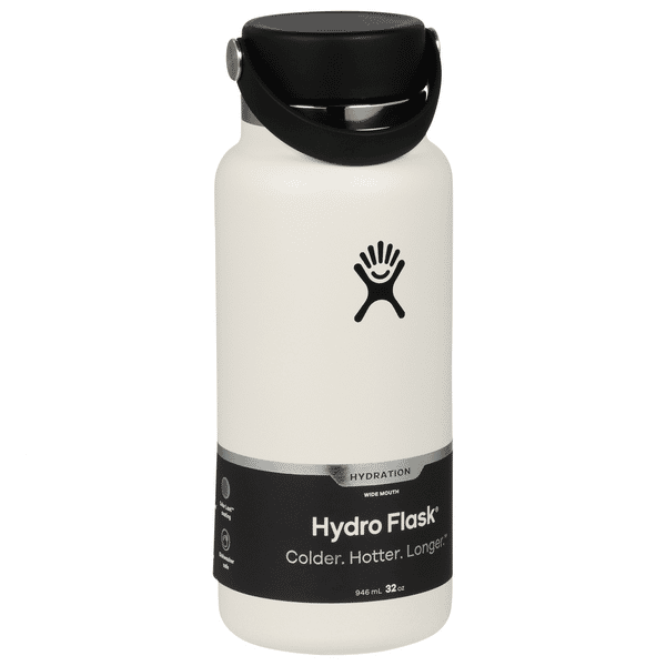Hydro Flask Bottle, Wide Mouth, White, 32 Ounce | Hy-Vee