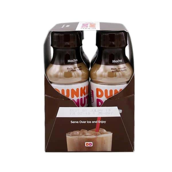 Dunkin Donuts Mocha Iced Coffee 4 - 9.4 fl oz Bottles | Hy
