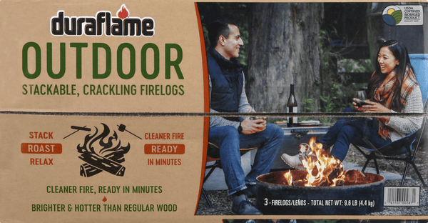 Duraflame Outdoor Stackable Crackling Firelogs 3Ct | Hy-Vee Aisles Online  Grocery Shopping